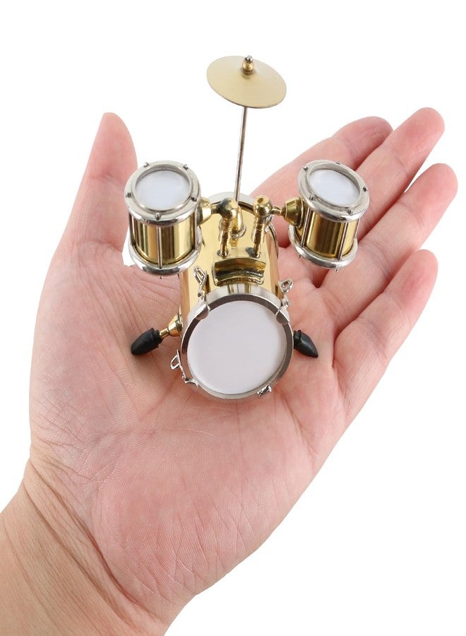 EASTROCK Mini Drum Model - Mini Musical Instrument Drum Ornament Drummer Gift Musical Gift Dollhouse Home Decoration - Image 3